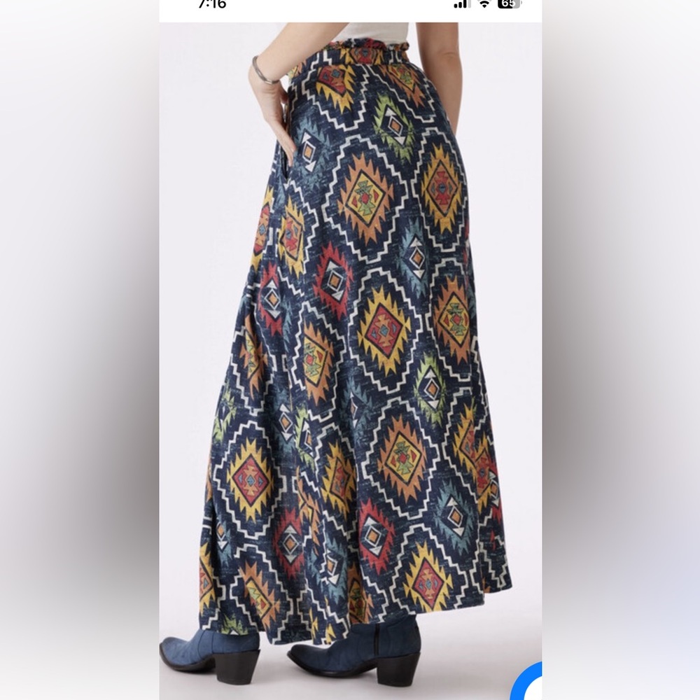 Double D Ranch Pecos Blanket Wrap Skirt SZ XL - Picture 3 of 8